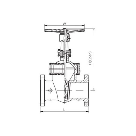 API600 Class 1500 OS&Y Cast Steel Gate Valve